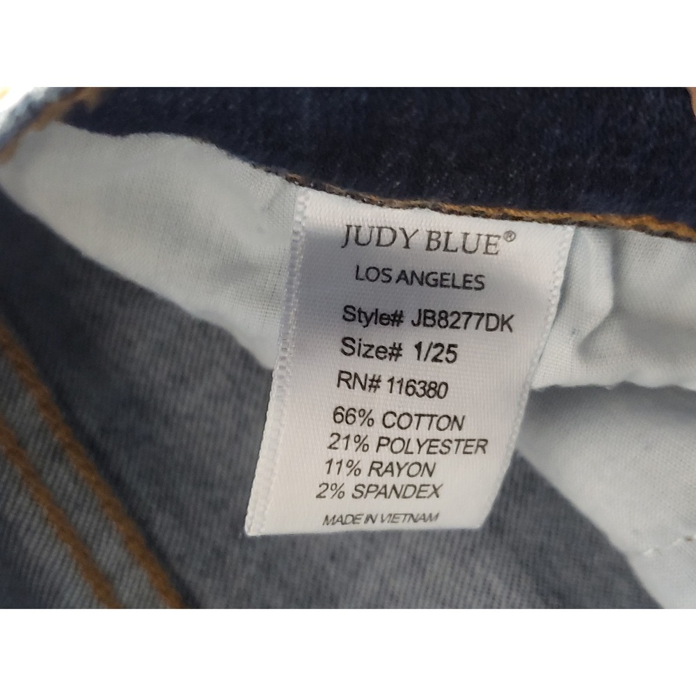 Judy Blue Straight Fit Distressed Denim Jeans Women Juniors Size 1/25 School - Picture 4 of 10